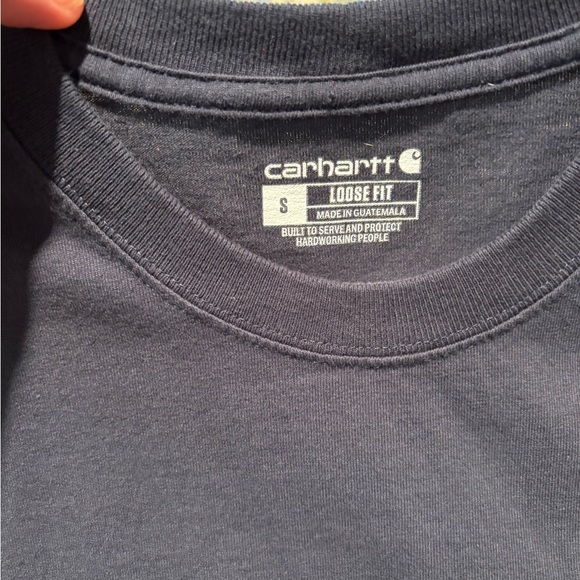 Carhartt Men's Dark Blue Short Sleeve Pocket Tee - Picture 7 of 7
